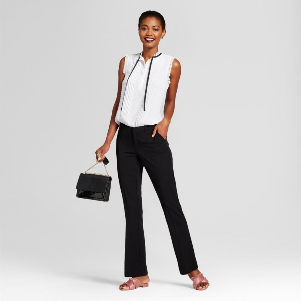 Black twill pants